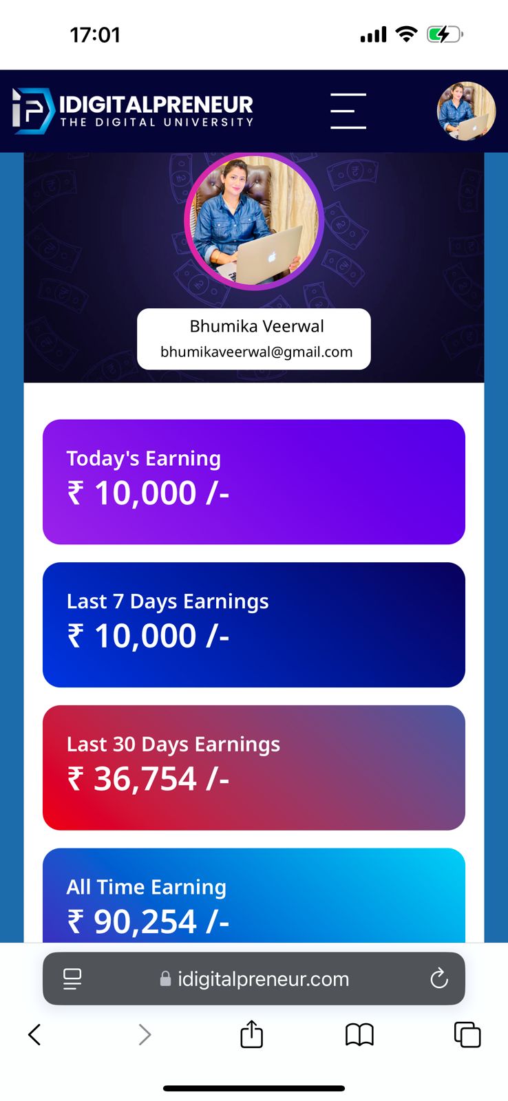 Earnings Screenshot 3